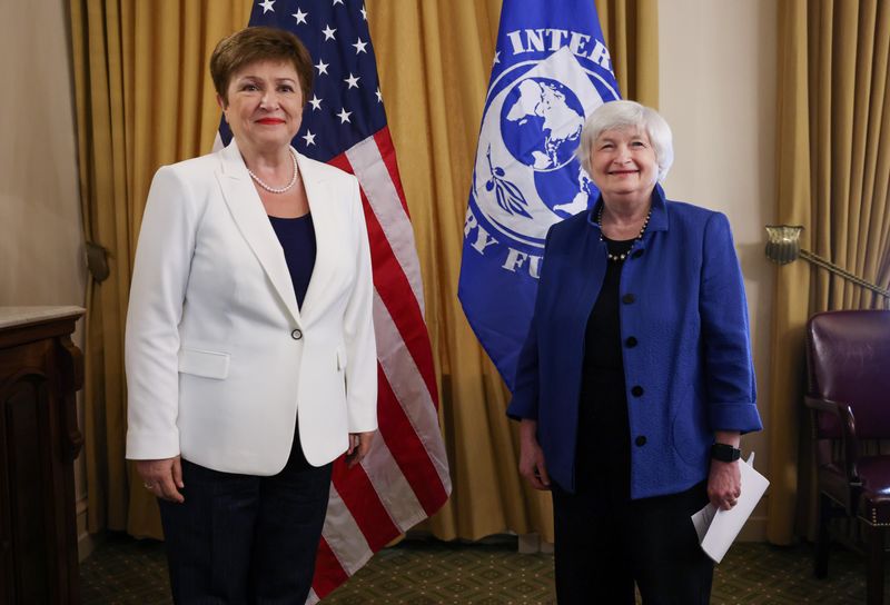 Treasury's Yellen notes US economic resilience in meeting with IMF's Georgieva