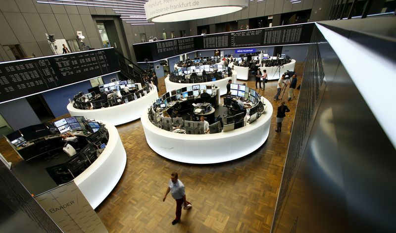 European stock futures lower; German annual inflation retreats