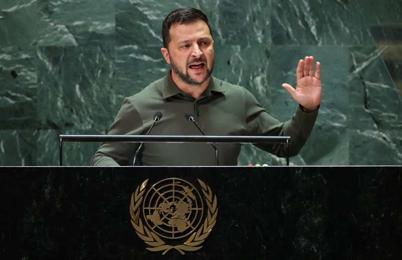 Ukraine's Zelenskiy tells UN General Assembly: Russian occupier must return to own land