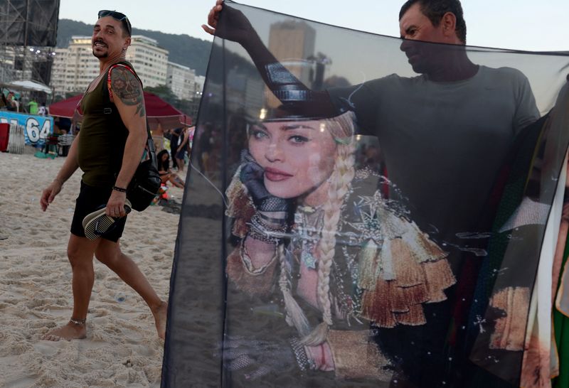 Thousands of Madonna fans gather on Copacabana beach for free concert By Reuters