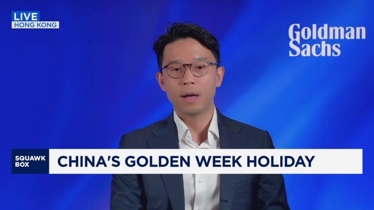 Goldman says outbound travel bookings for China's Golden Week are 'rosy and robust'