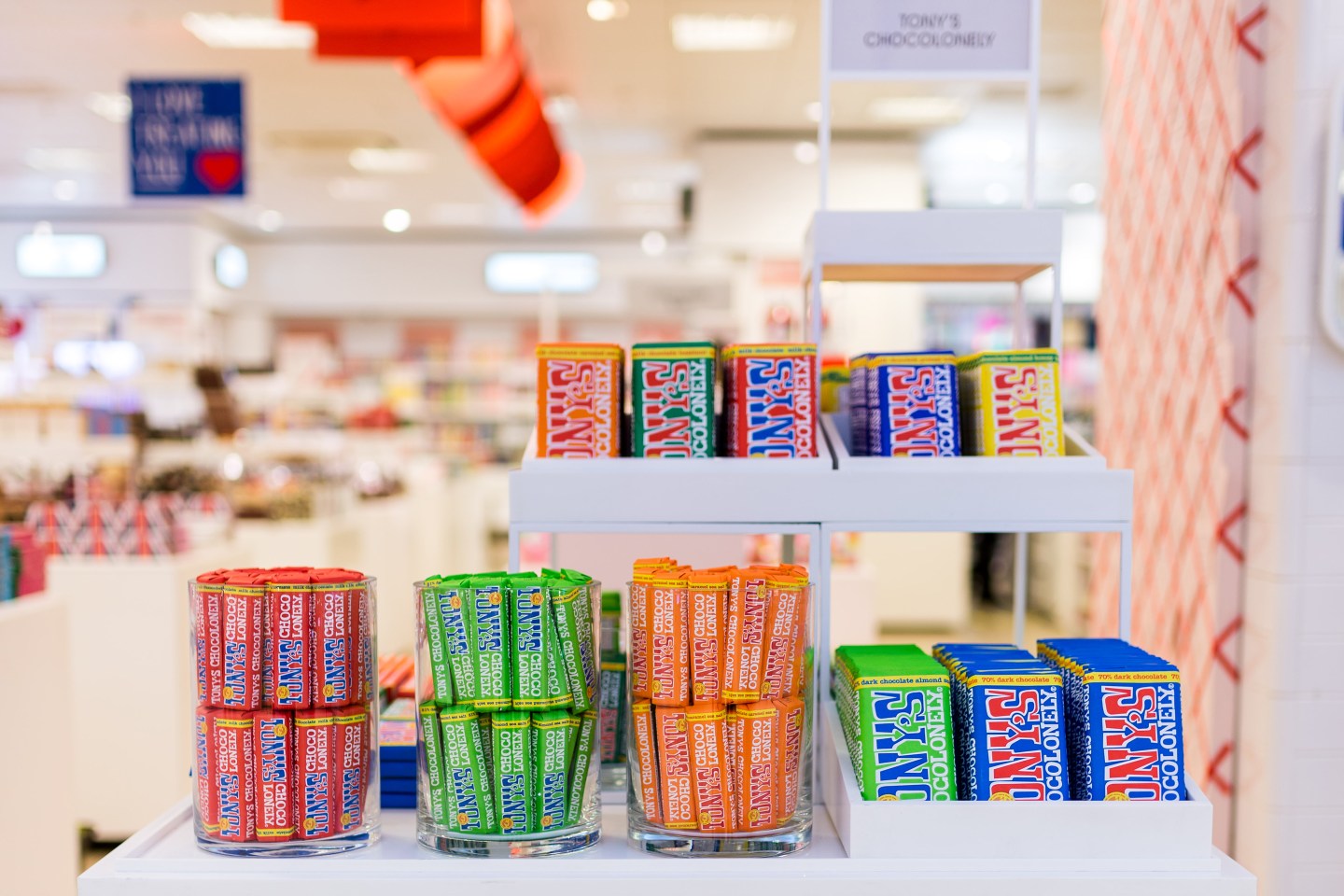 chocolates on display